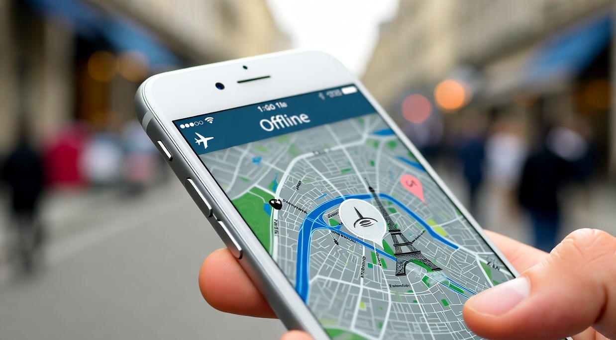 iPhone マップ オフライン 使い方