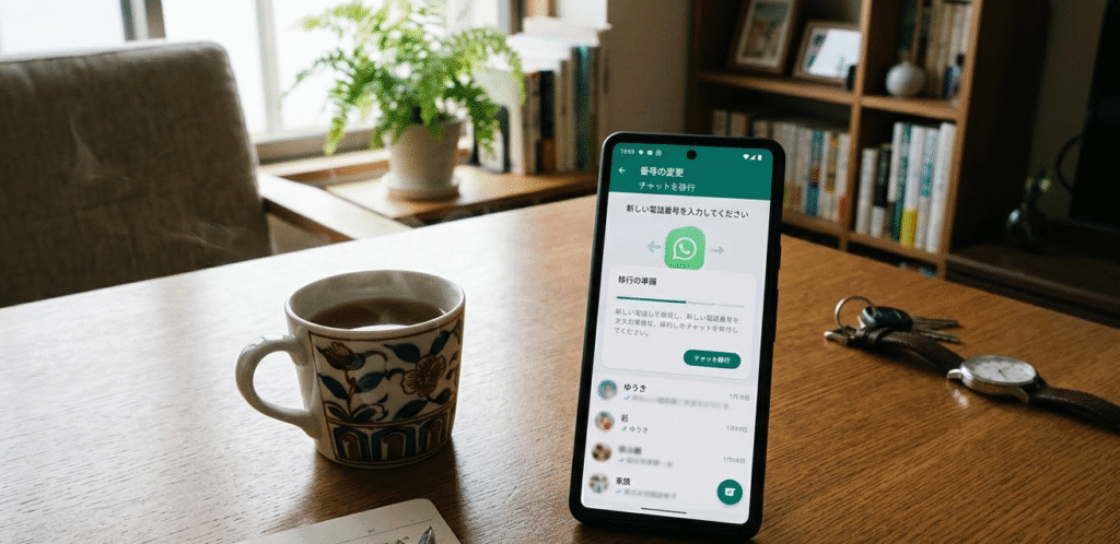 WhatsAppの電話番号を変更してデータを引き継ぐ方法