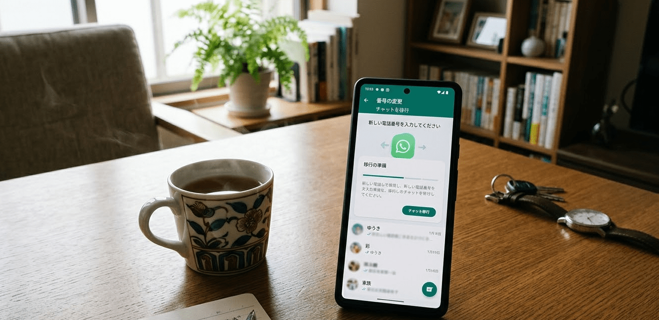 WhatsAppの電話番号を変更してデータを引き継ぐ方法
