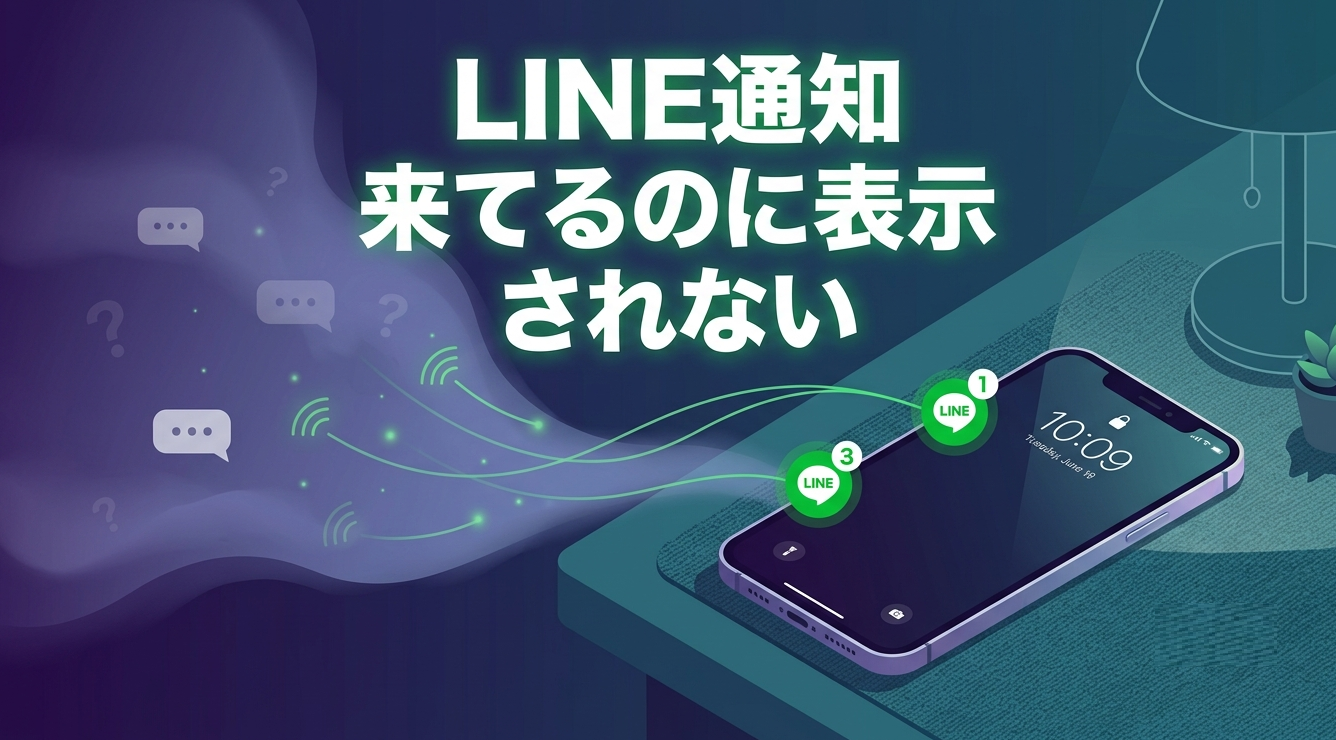 LINE通知 来てるのに表示 されない