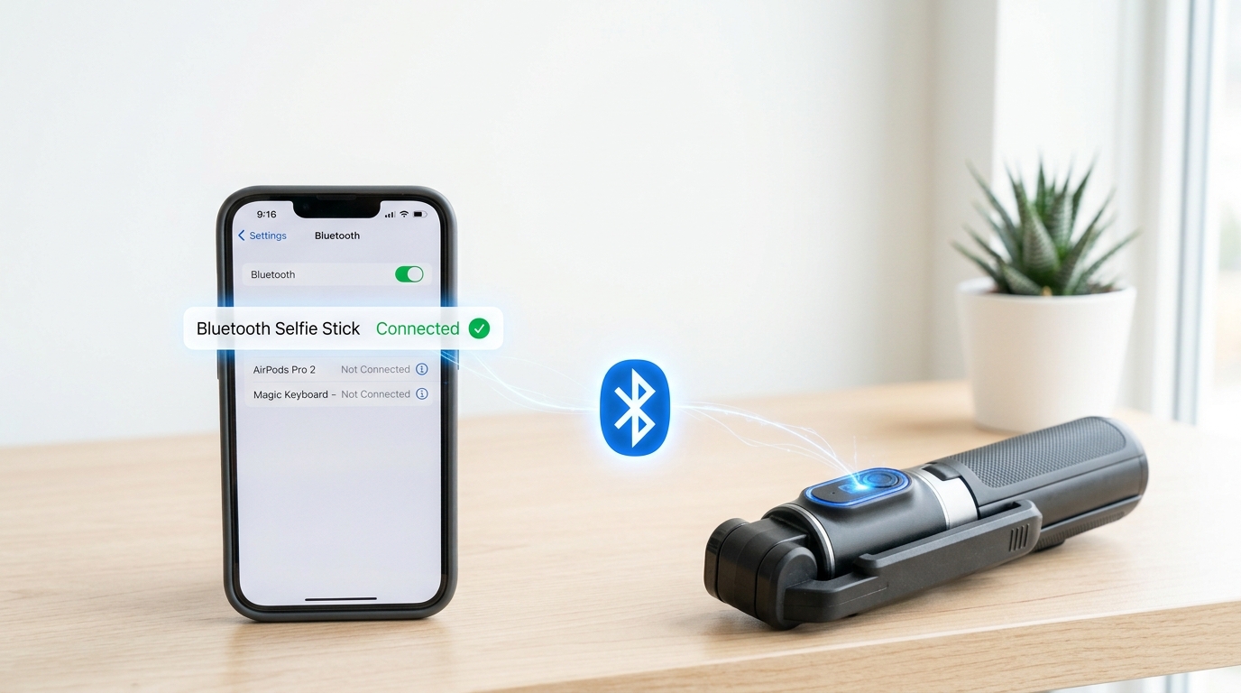 自撮り棒をBluetooth接続する方法